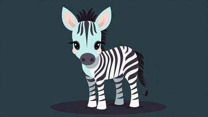 Fototapeta na wymiar Cute little Zebra - Generative AI, AI generated