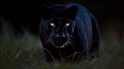 Silent and stealthy panter. AI generated