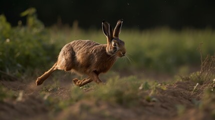 Speedy and elusive hare. AI generated