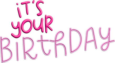 3D Happy Birthday lettering