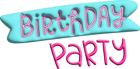 3D Happy Birthday lettering