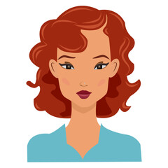 Vintage portrait of a woman with red hair