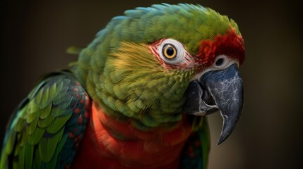 Fototapeta premium Wise and knowledgeable parrot. AI generated