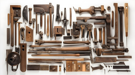 set of woodworking service tools ,generative ai