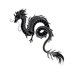 Hand drawing style of dragon vector. Suitable for animal icon.