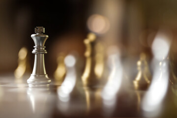 Business strategy ideas concept Plan Chess of successful business competition