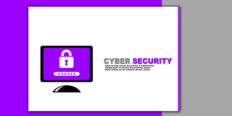 2d illustration abstract Cyber security

