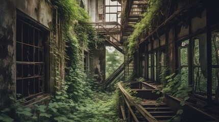 Rust and Greenery: The Eerie Charm of an Abandoned Factory 2. Generative AI