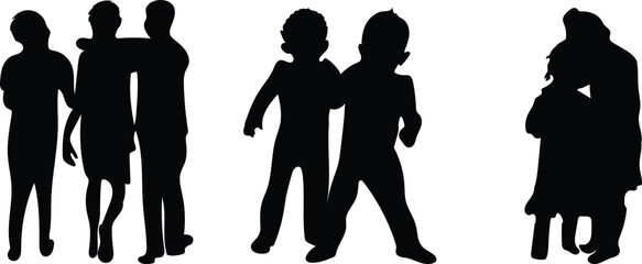 silhouettes of people