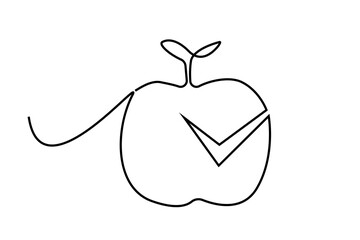 apple health diet calories check like line art