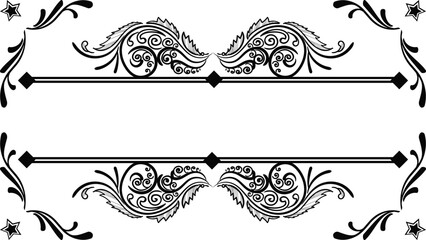 Ornate frame scroll element