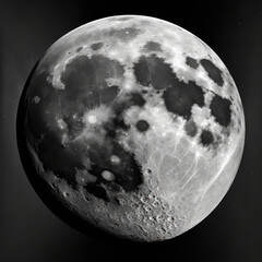a view of the Moon, created with Generative AI technology