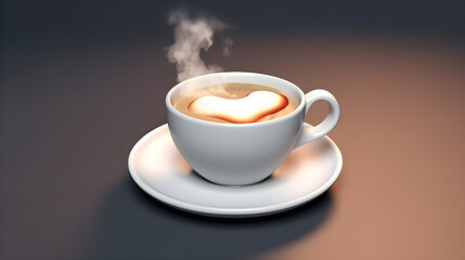 coffee, milk, heart, latte art, cappuccino, espresso, barista, coffee shop, cafe, morning, caffeine, aroma, delicious, frothy, foam, beverage, hot, steam, mug, saucer, porcelain, creamy, latte, macchi