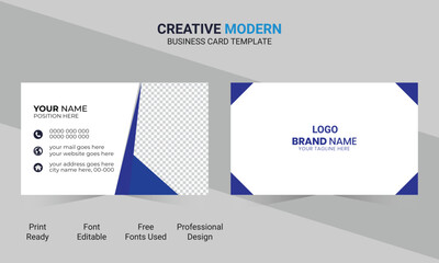 business card with image - vector illustration