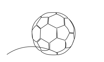 Obraz premium classic football soccer ball object line art