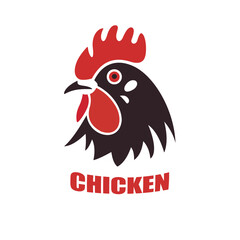 Chicken logo design template. Chicken logo