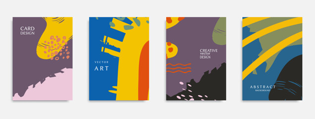 Abstract modern backgrounds set. Creative cover design. Social media banner template. Editable mockup for stories, post, blog, sale and promotion.