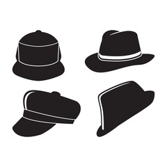 Hat symbol icon,logo illustration design template.