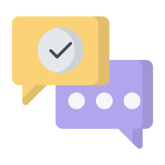 Social Check Flat Icon