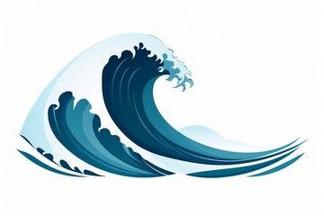 Flowing Water Waves Vector Art 