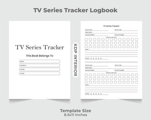 TV Series Tracker Logbook KDP Interior