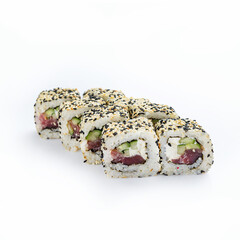 delicious sushi from the chef on a white background
