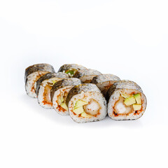 delicious sushi from the chef on a white background
