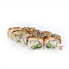 delicious sushi from the chef on a white background
