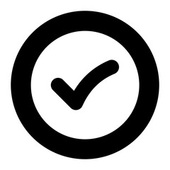 Quality Check Sign Glyph Icon