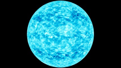 Burning blue star planet overlay background