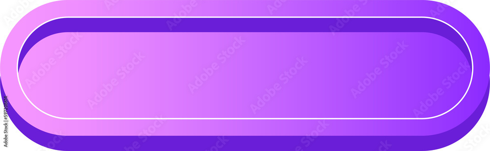 Poster simple 3d colorful glossy buttons.purple shape board or frame symbol