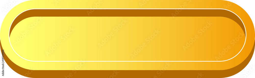 Poster simple 3d colorful glossy buttons.yellow shape board or frame symbol