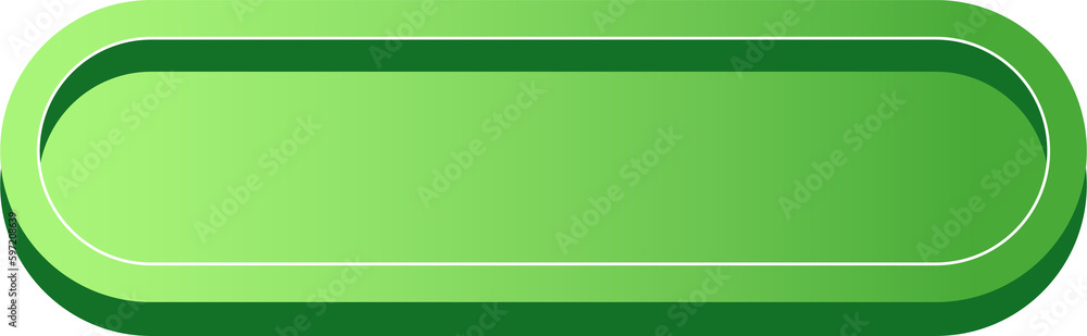 Poster simple 3d colorful glossy buttons.green shape board or frame symbo