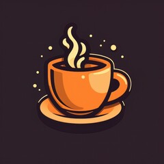 Obraz premium Cup of coffee with steam. Generative AI