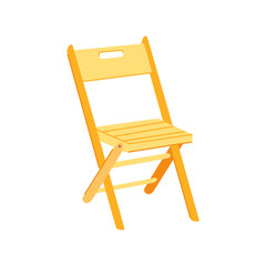 seat folding chair cartoon vector illustration