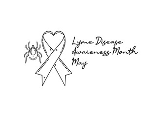 line art of lyme disease awareness month good for lyme disease awareness month celebrate. line art. illustration.