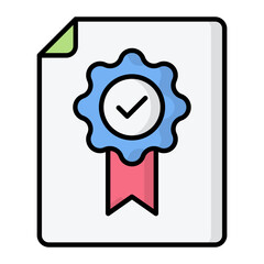Page Quality Check Line Color Icon