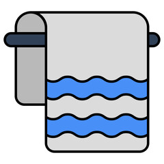 Modern design icon of towel rack 