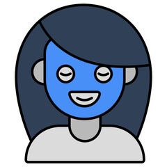 A beautiful design icon of facial mask