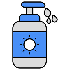 A creative design icon of sunblock 