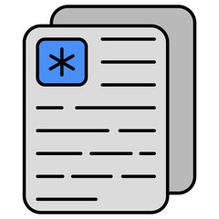 Trendy design icon of prescription