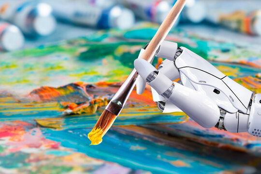 robot hand painting