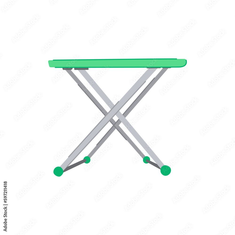 Wall mural foldable folding table cartoon vector illustration