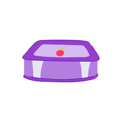 fresh lunch box cartoon vector illustration