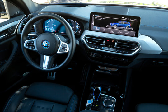 BMW iX3 is an all-electric compact SUV, by BMW. It has luxury interior design.