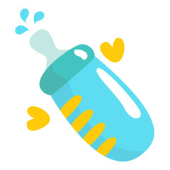 baby milk flat illustration