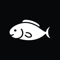 fish icon simple design art eps 10
