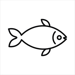 fish icon simple design art eps 10