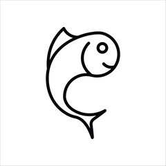 fish icon simple design art eps 10
