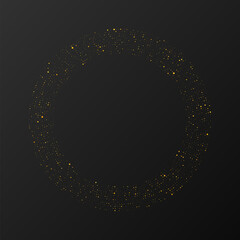 Abstract gold glowing halftone dotted background